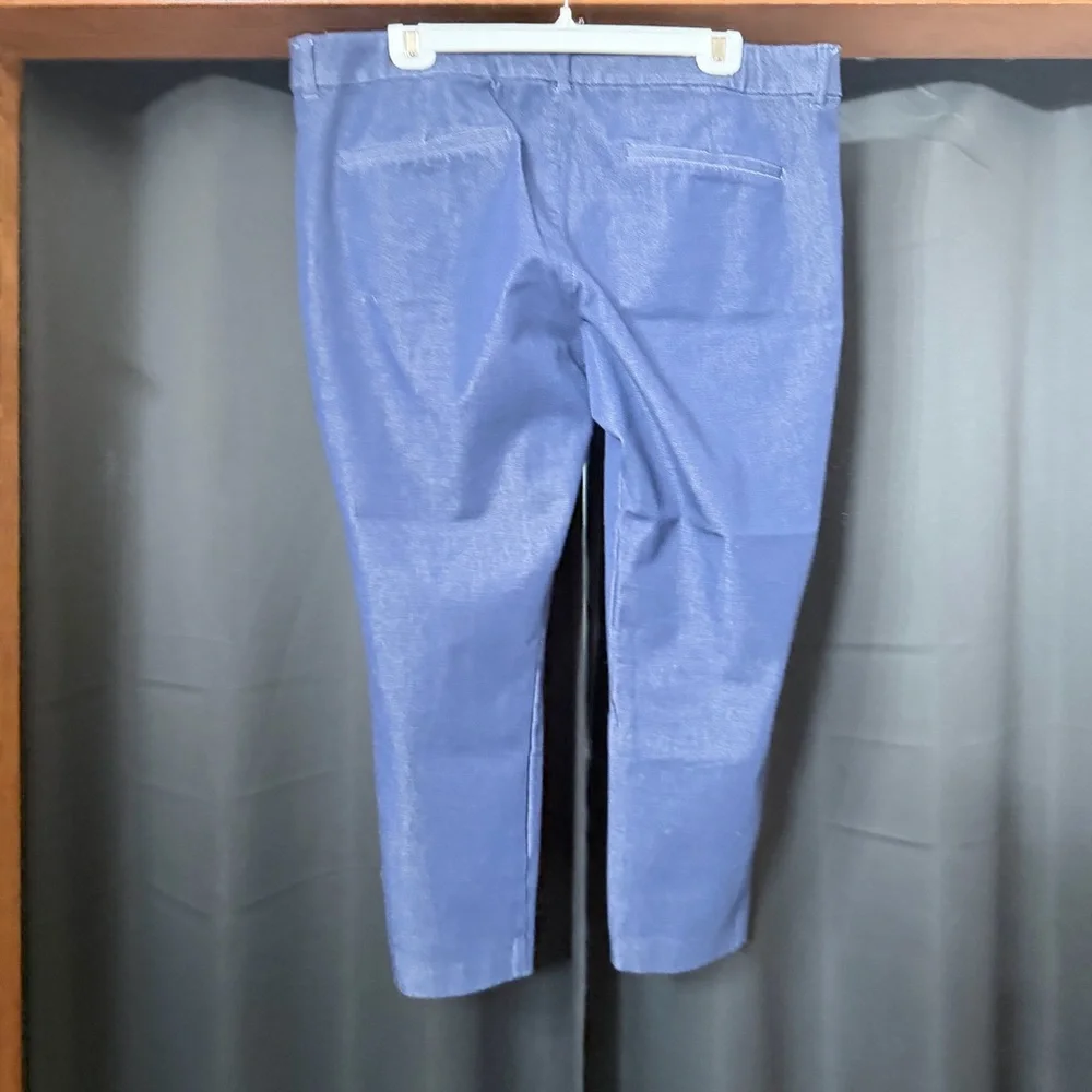 Old Navy Women's Blue Denim Like Pixie Pants - Picture 2 of 2